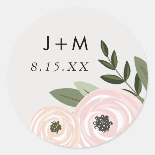 Floral Wedding Sprigs Sticker