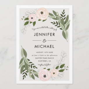 Floral Wedding Sprigs - Wedding Invite