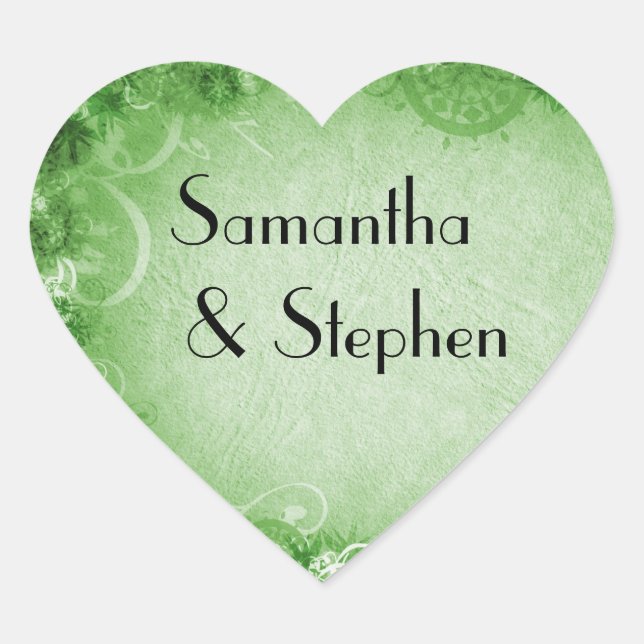Floral Wedding Stickers (Front)