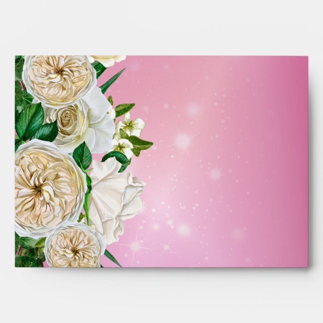 Floral Wedding Suite Envelope (Pink) (Front)