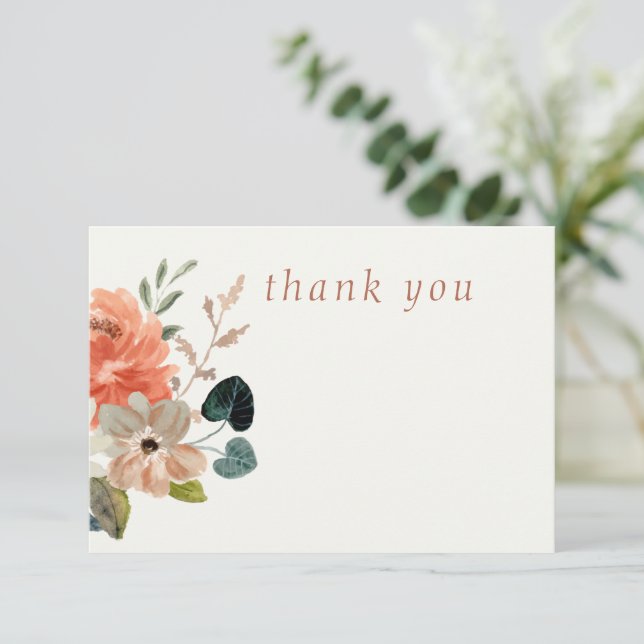 Floral Wedding Thank You Appreciation Card (Standing Front)