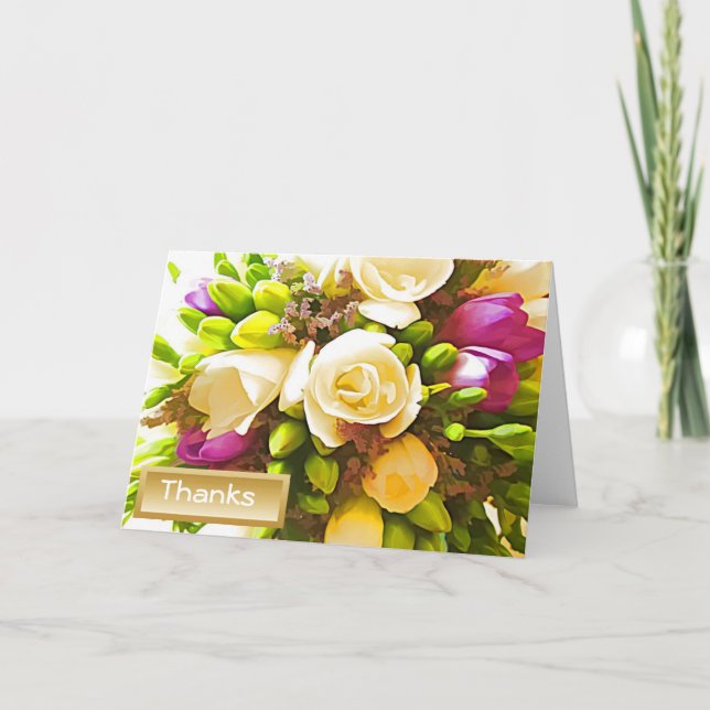 Floral Wedding Thank You Notes (Front)