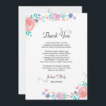 Floral Wedding Thank you Table Sign Invitation<br><div class="desc">Customise it with your own text.</div>