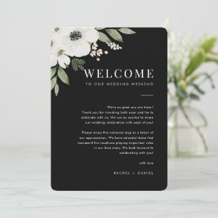 Floral Wedding Welcome Letter & Itinerary Card