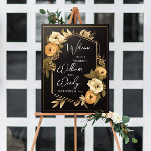 Floral Wedding Welcome Sign Template