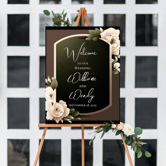 Floral Wedding Welcome Sign Template (Creator Uploaded)