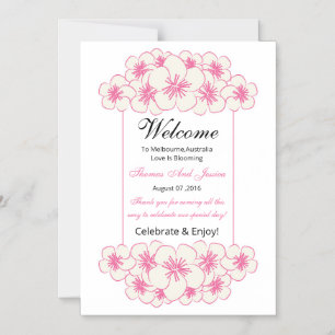 Floral Wedding Welcome Sign Template Magnetic Invitation