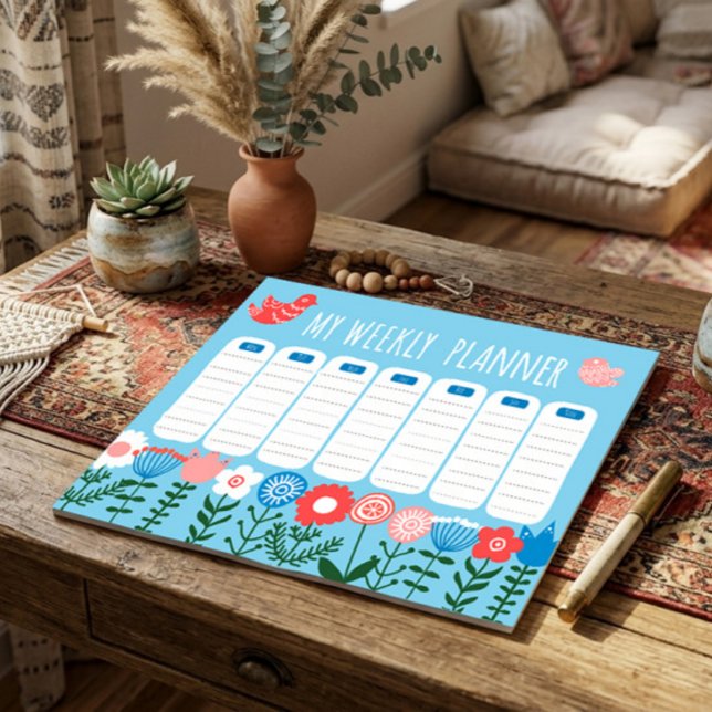 Floral Weekly Planner Notepad (Creator Uploaded)