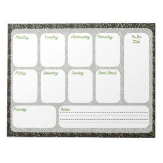 Floral Weekly Planner Notepad | Organize Your Week