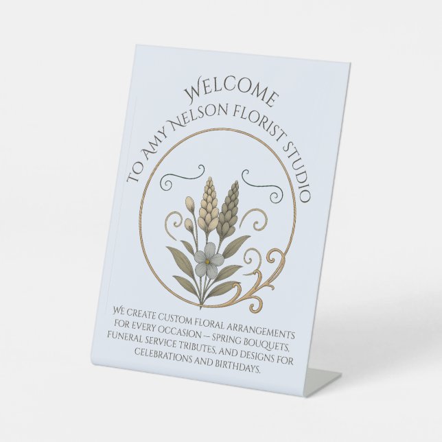 Floral Welcome Sign for Florists (Front)