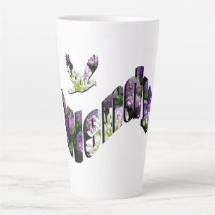 Floral Wendy Name, Latte Mug