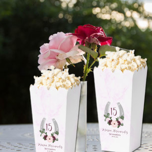 Floral Western Horseshoe Quinceanera Favour Box