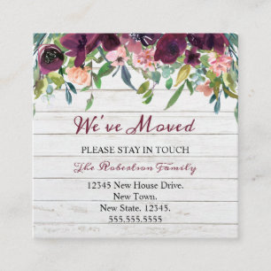 Floral We've Moved   New Address  Announcement
