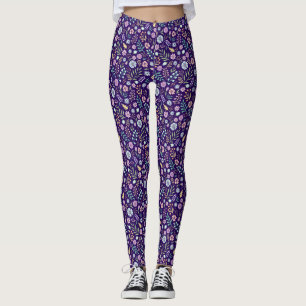 Floral Whimsical Boho Pattern Leggings