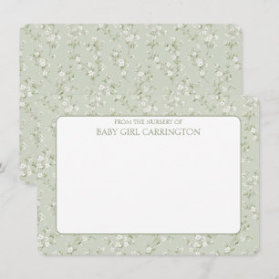 Floral Whimsical Vintage Personalized  Card