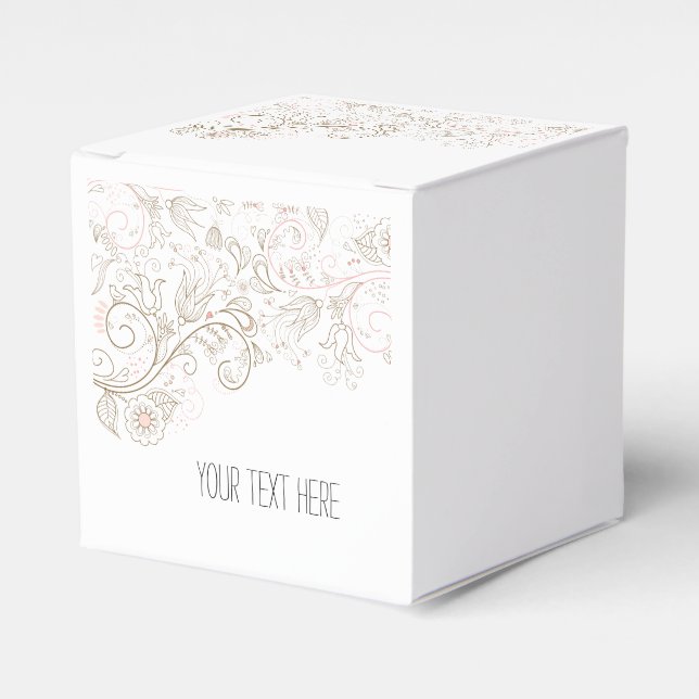 Floral Whimsy Favour Box (Front Side)