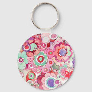 Floral Whimsy Key Ring