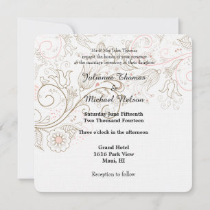 Floral Whimsy Wedding Invitation