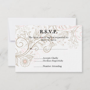 Floral Whimsy Wedding RSVP