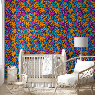 Floral Whirlwind Delight Wallpaper