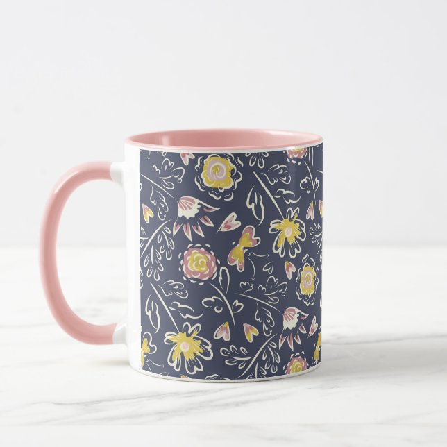 Floral Whirlwind  Mug (Left)