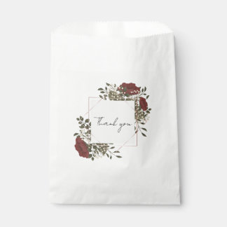 Floral white favour bag 