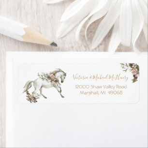 Floral White Horse Ranch Wedding