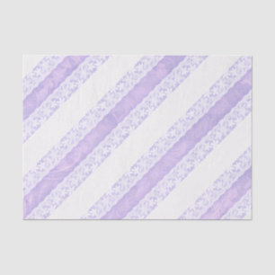 Floral white lace purple wedding gift tissue paper