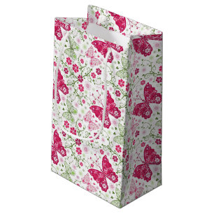 Floral White Pattern Small Gift Bag