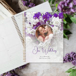 Floral White Purple Wedding Day Planner<br><div class="desc">From organizing your Bridal Shower and Bachelorette Party and when to send your Wedding Day Invitations out, our Coral Bloom Planners are here to help keep your schedule up-to-date. The Floral White & Purple cover is part of a Suite of over thirty five matching designs brought together to make this...</div>