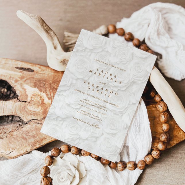 Floral White Wedding  Invitation (Creator Uploaded)