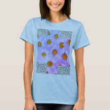 Floral white women's t-shirt