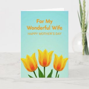 Floral Wife Mothers Day Card