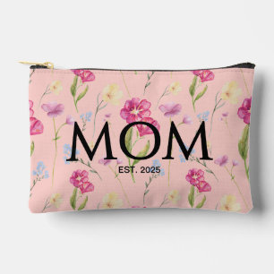 Floral Wildflower Blush Pink Mum Established Accessory Pouch