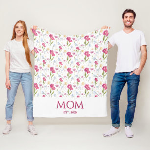 Floral Wildflower Mum Established Fleece Blanket