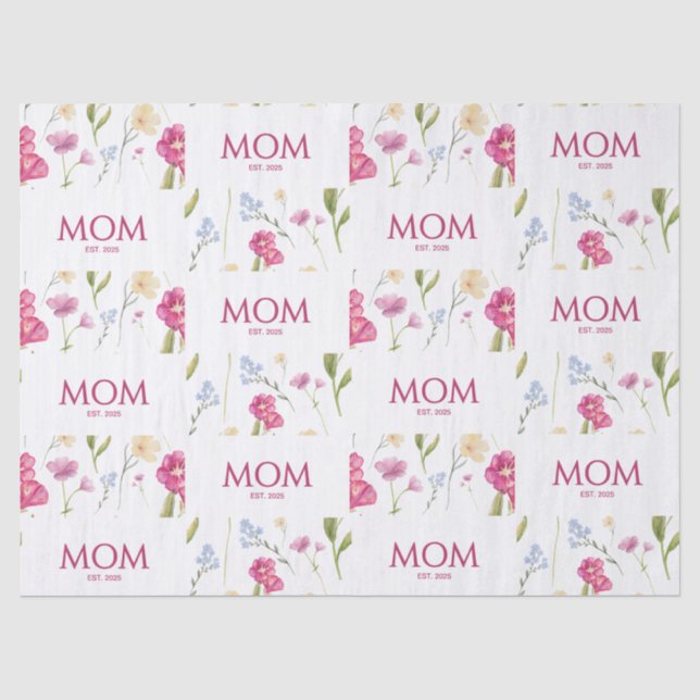 Floral Wildflower Mum Established  Tissue Paper (Front)