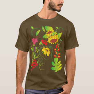 Floral Wildflowers Botany Plants Flower Blossoms B T-Shirt
