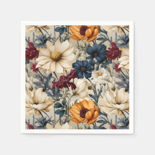 Floral Wildflowers Modern Napkin