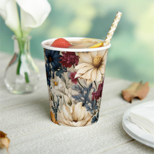 Floral Wildflowers Modern Paper Cups