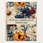 Floral Wildflowers Personalised Planner<br><div class="desc">Beautiful & elegant large wildflowers planner.  We’ve added a frame for your name and choice of title.  You can customise the heading to your choice of of font or script.</div>