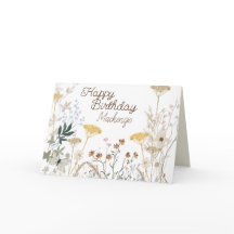 Floral Wildflowers Rustic Boho Whimsical Birthday