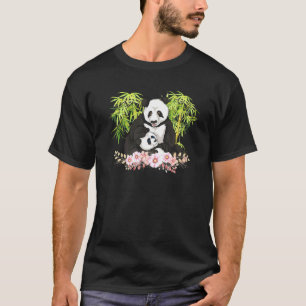 Floral Wildlife Animal Flowers Zoo Animal Cute Pan T-Shirt