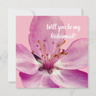 Floral Will you be my bridesmaid card