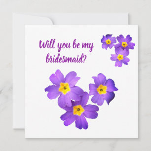 floral Will you be my bridesmaid card