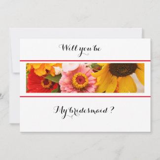 Floral Will You be My Bridesmaid Card