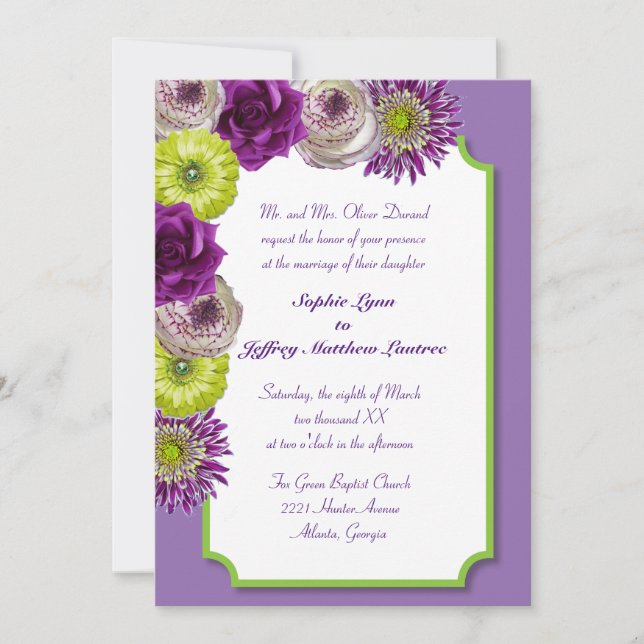 Floral Window invitation (Front)