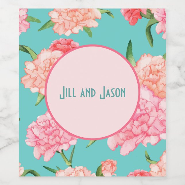 Floral  wine label (Single Label)