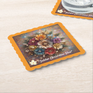 "Floral Winter Dreams" Paper Coaster