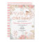 Floral Winter ONEderland Snow Birthday Invitation