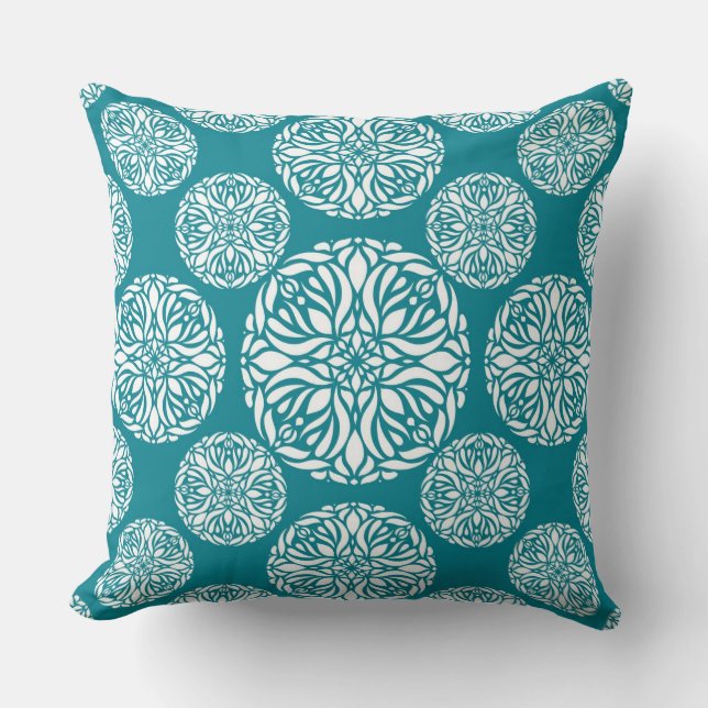 Floral winter snowflake cushion (Front)
